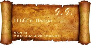 Illés Ibolya névjegykártya