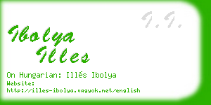 ibolya illes business card